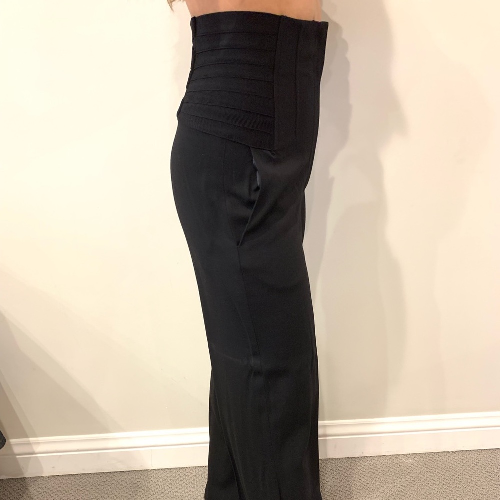 Herve Leger Black High-Waisted Trousers - Picture 3 of 8